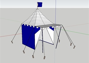 某独特造型的帐篷设计SU(草图大师)模型