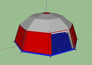 某蒙古包露营帐篷设计SU(草图大师)模型
