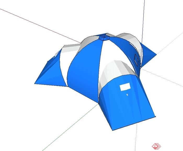 详细独特的完整的帐篷设计su模型(1)