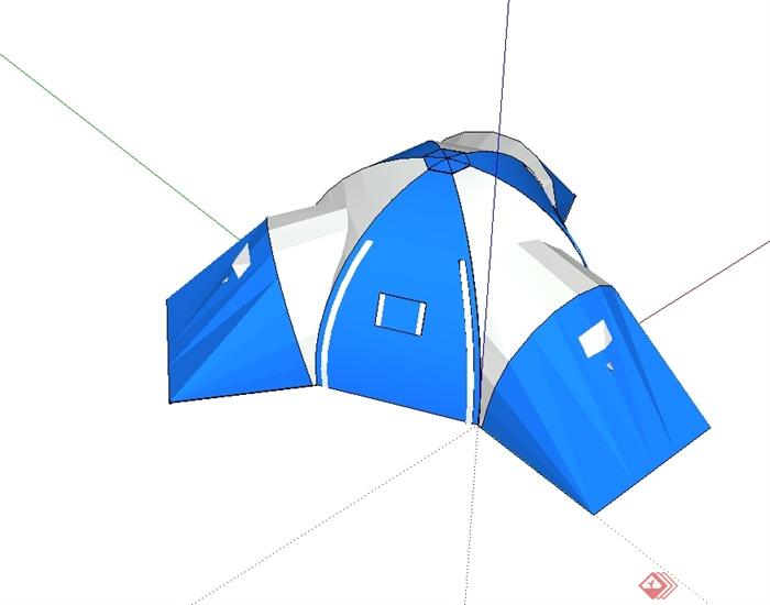 详细独特的完整的帐篷设计su模型(2)