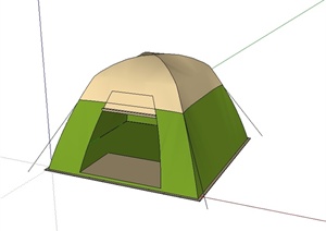 某简单的小帐篷设计SU(草图大师)模型