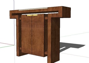 中式木柜子素材SU(草图大师)模型