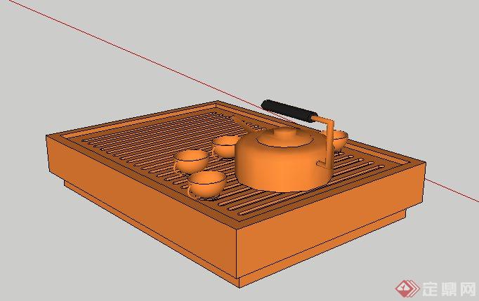 室内陈设茶具su模型(2)