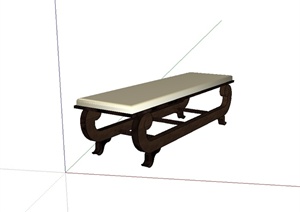 现代中式风格独特的凳子设计SU(草图大师)模型