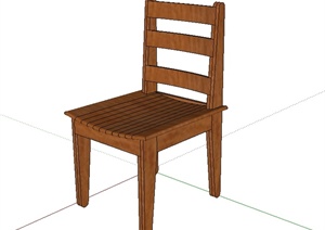 现代风格全木质椅设计SU(草图大师)模型