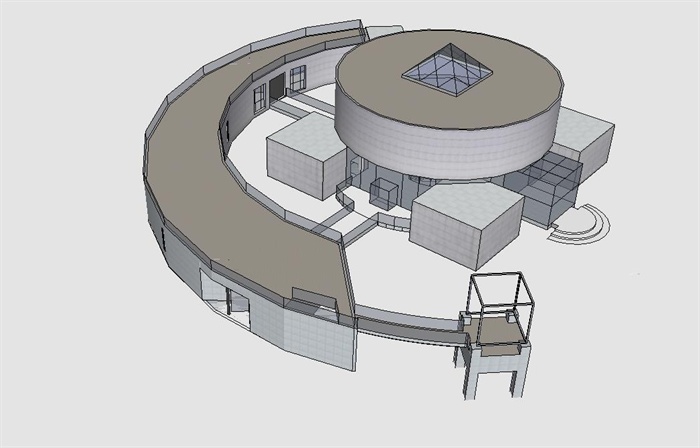 2個辦公建築作品設計su模型[原創]