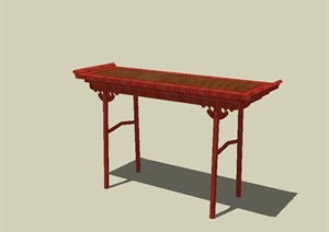 案台详细桌子设计SU(草图大师)模型