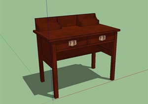 现代风格住宅空间木桌子设计SU(草图大师)模型
