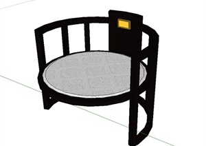 现代风格详细的室内椅凳SU(草图大师)模型
