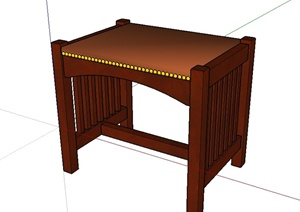 现代风格详细独特的凳子设计SU(草图大师)模型