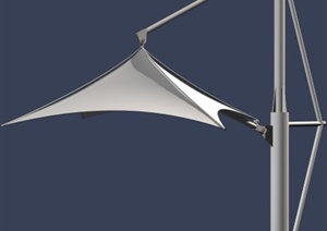 现代风格张拉膜雨棚设计3d模型