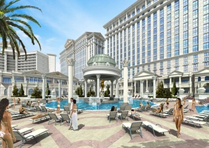 欧式商务酒店详细多层建筑设计3d模型含效果图