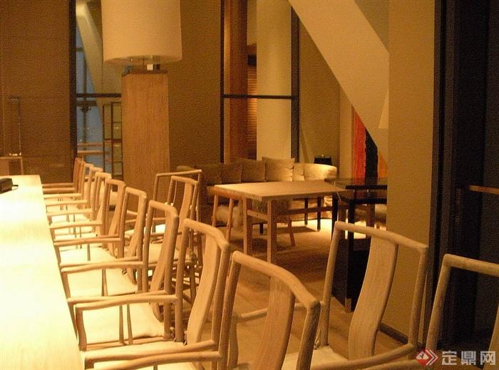 某现代风格详细的3层餐厅空间设计cad竣工图及实景图(4)