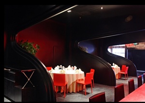 某现代风格详细室内餐厅空间设计cad施工图