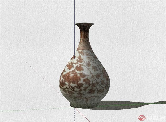 花瓶装饰品设计su模型(3)