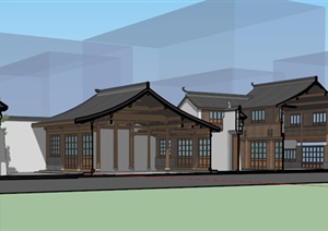 江南民居住宅建筑设计SU(草图大师)模型