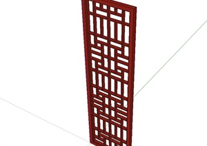 现代中式风格窗子设计SU(草图大师)模型
