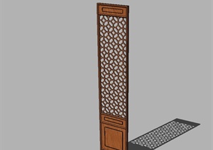 古典中式风格详细木门窗设计SU(草图大师)模型
