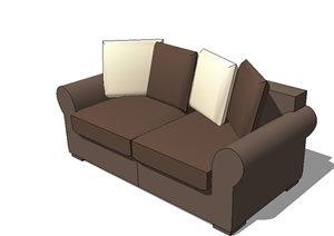 现代风格有材质无贴图的沙发设计SU(草图大师)模型