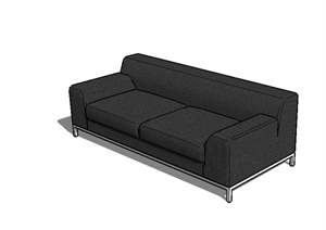 现代风格办公室室内沙发设计SU(草图大师)模型