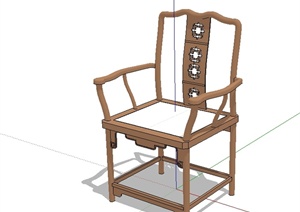 古典风格座椅设计SU(草图大师)模型