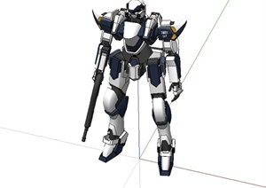 科幻机甲战士设计SU(草图大师)模型
