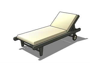 园林景观躺椅设计SU(草图大师)模型