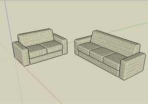 客厅沙发组合设计SU(草图大师)模型