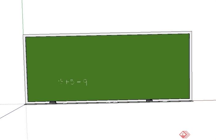 某教室黑板设计su模型(3)