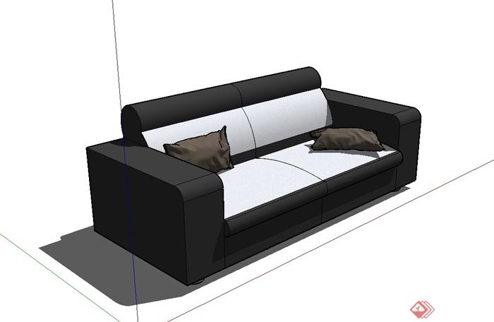 现代室内客厅沙发设计su模型(1)