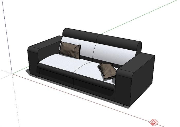 现代室内客厅沙发设计su模型(2)