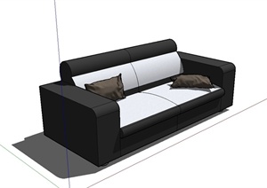 现代室内客厅沙发设计SU(草图大师)模型