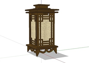 现代中式风格室内落地灯饰设计SU(草图大师)模型