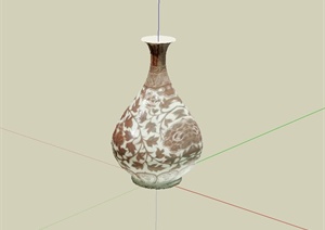 某现代中式配饰花瓶设计SU(草图大师)模型