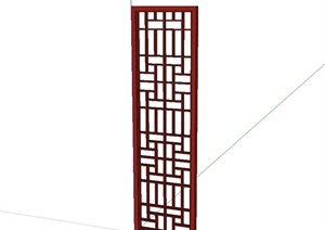 现代中式风格详细木质窗户设计SU(草图大师)模型
