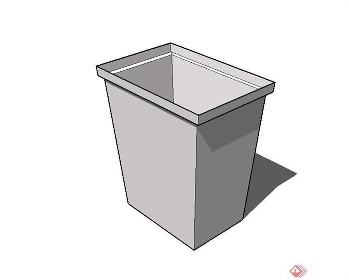 办公空间垃圾桶设计su模型(1)