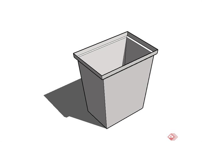 办公空间垃圾桶设计su模型(2)