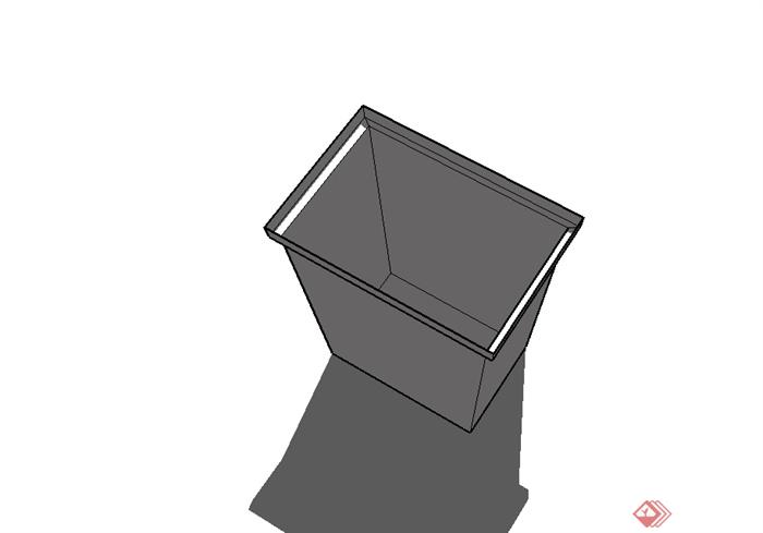 办公空间垃圾桶设计su模型(3)