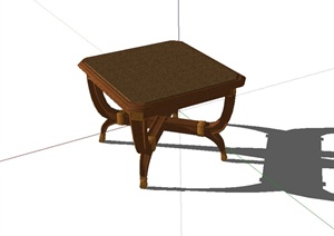 现代中式家具方桌设计SU(草图大师)模型