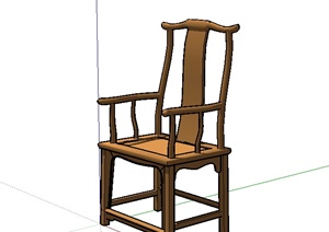现代中式古家具座椅设计SU(草图大师)模型