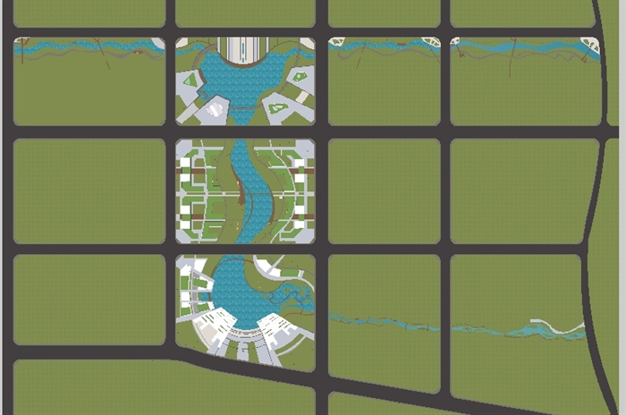 新城市中轴建筑与景观方案SU模型(9)