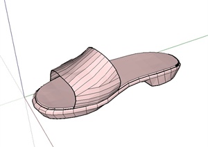 一只拖鞋装饰品设计SU(草图大师)模型