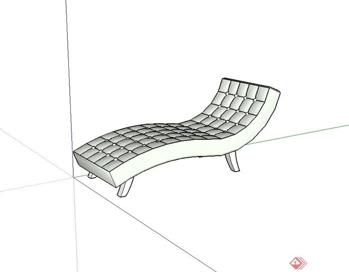 躺椅沙发设计su模型(1)