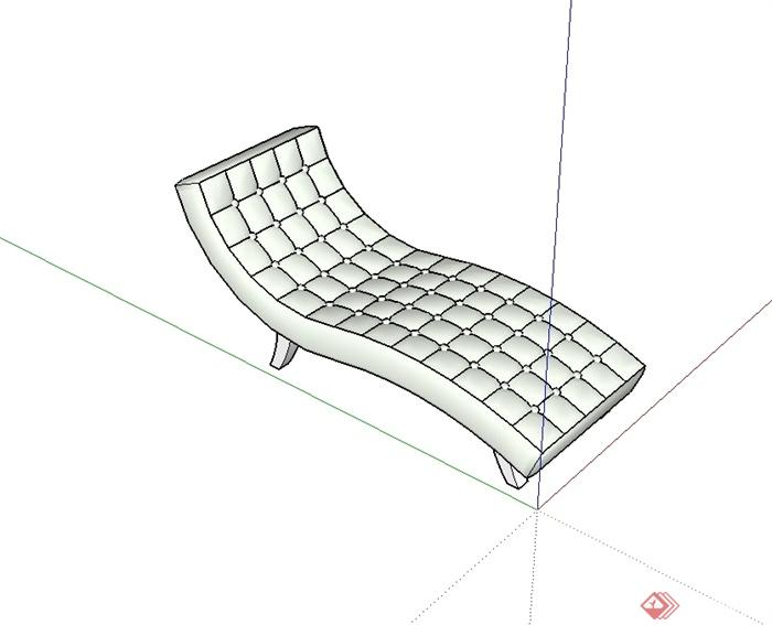 躺椅沙发设计su模型(2)