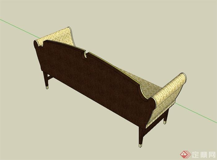 欧式风格详细的沙发椅设计su模型(3)