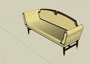 欧式风格详细的沙发椅设计SU(草图大师)模型