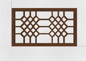 现代中式镂空窗设计SU(草图大师)模型