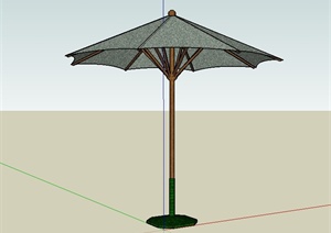 现代风格遮阳伞详细设计SU(草图大师)模型