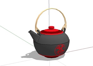 现代中式风格茶壶设计SU(草图大师)模型