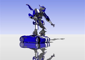 某汽车机器人设计SU(草图大师)模型